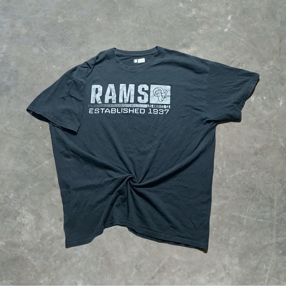 ☀️ Los Angeles Rams NFL Football Tee Mens XL Black